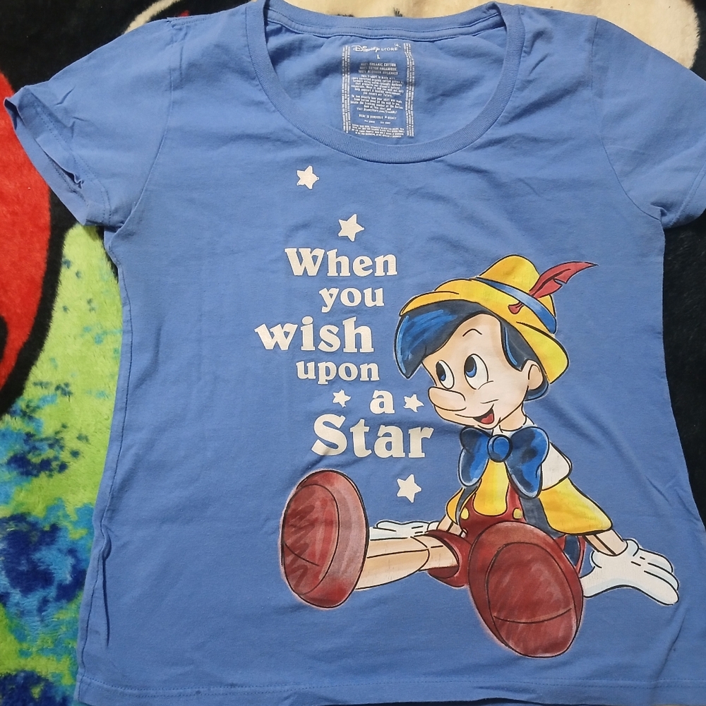 Disney Pinocchio When You Wish Upon A Star Shirt L